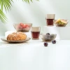 The new grand glass cup, bowl and plate set from Bailuo, household tableware, glass event gift and color box set Specification image